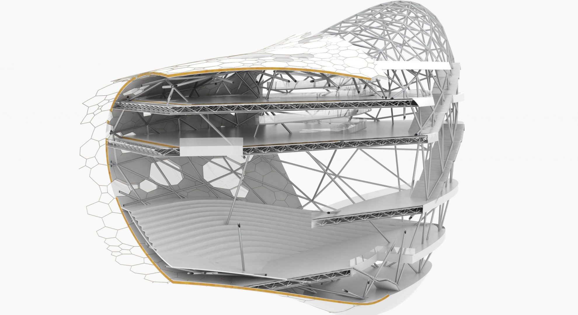 Falling Stones: 3D section